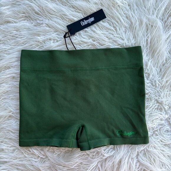 Civil Regime x No Tomorrow Ribbed Shorts Green Size XL - Picture 2 of 8